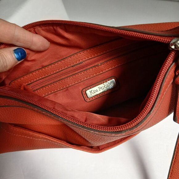 Kim Rogers Burnt Orange Adjustable Long Strap Crossbody/ Shoulder Bag - Picture 6 of 11